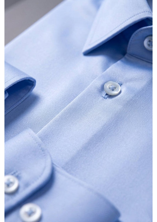 Men's Formal Regular Fit Cotton Full Sleeve Shirt- SKY