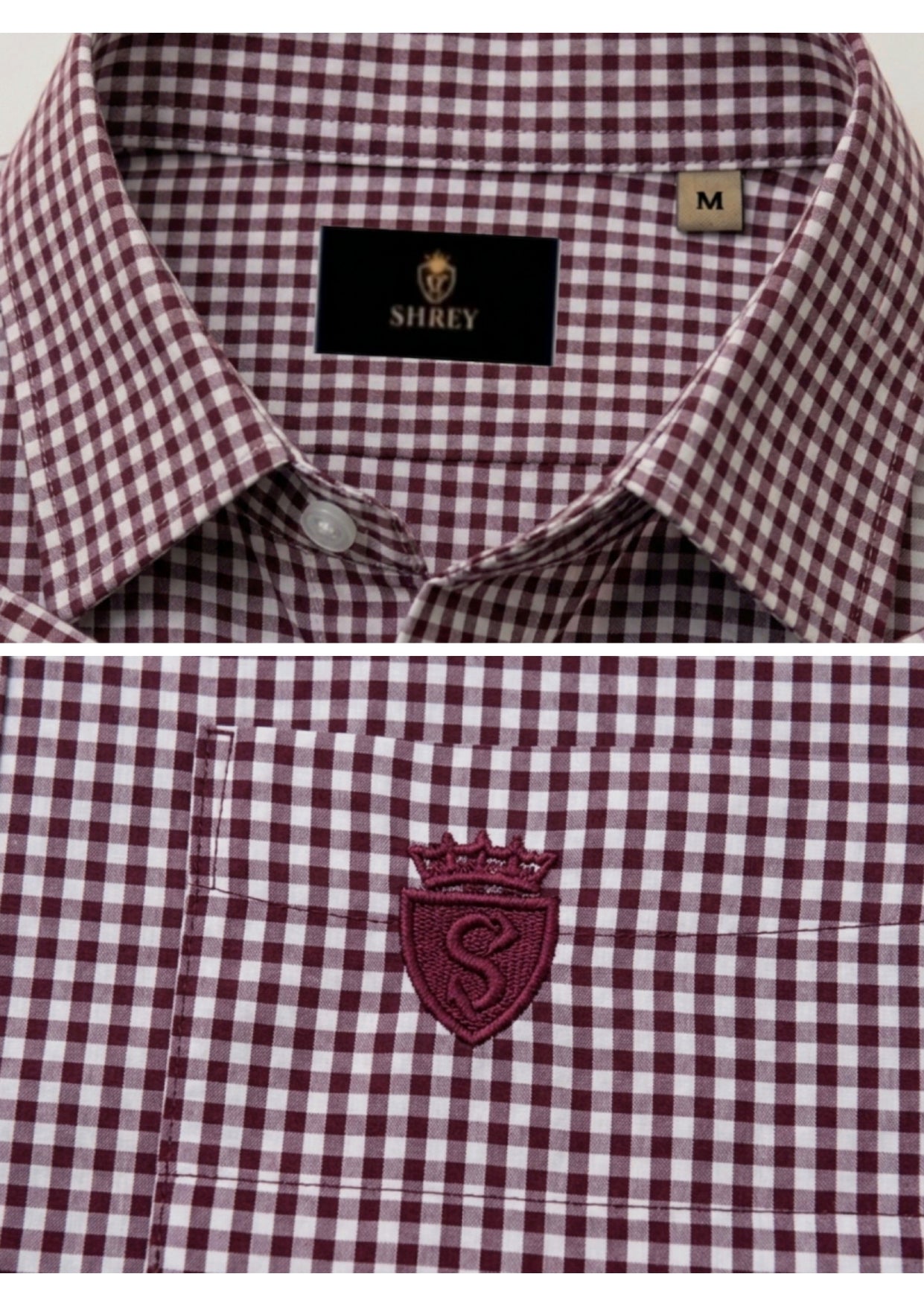 Men's Premium Cotton Mini Check Half Sleeve Formal & Casual Wear Shirt – Regular Fit | Pocket Style | Soft & Breathable Fabric