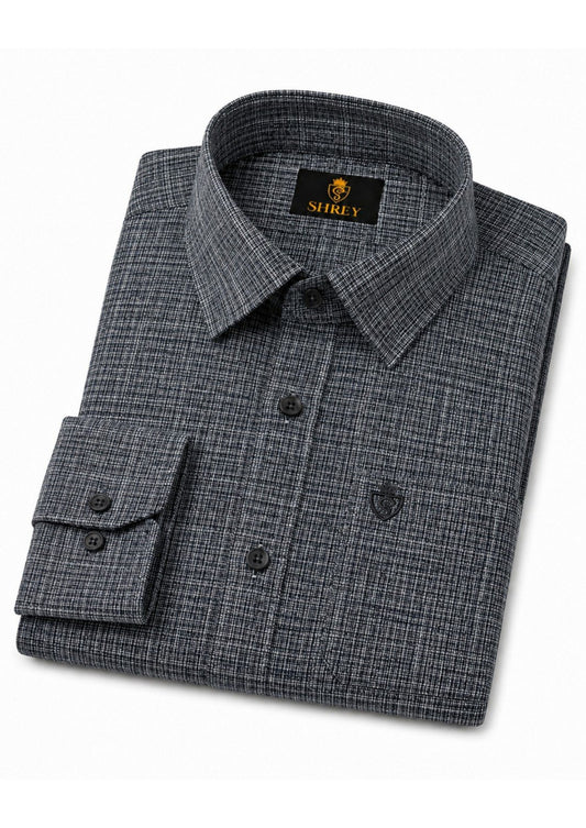 Mens Premium Cotton Check Full Sleeve Shirt Luxury Casual & Smart Formal Wear Shirt