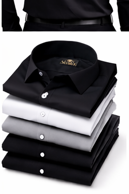 Men's Formal Regular Fit Cotton Full Sleeve Shirt- BLACK