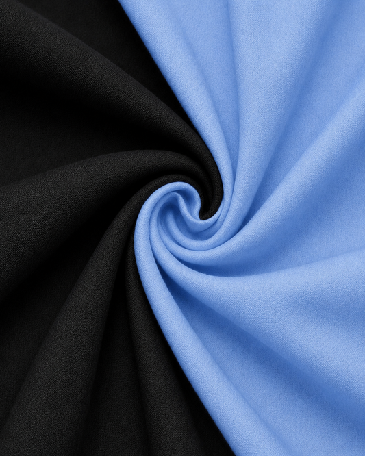 COMBO OF 2 PREMIUM COTTON FORMAL SHIRT, BLACK & SKY BLUE (SINGLE POCKET)