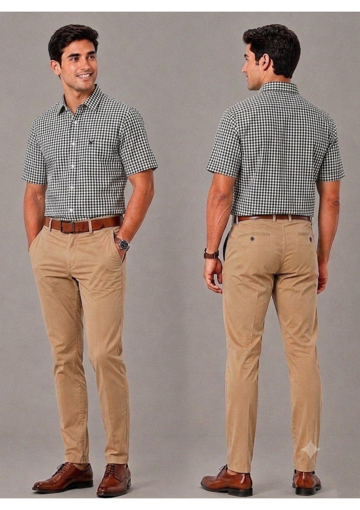 Men's Premium Cotton Check Half Sleeve Formal & Casual Wear Shirt – Regular Fit | Pocket Style | Soft & Breathable Fabric