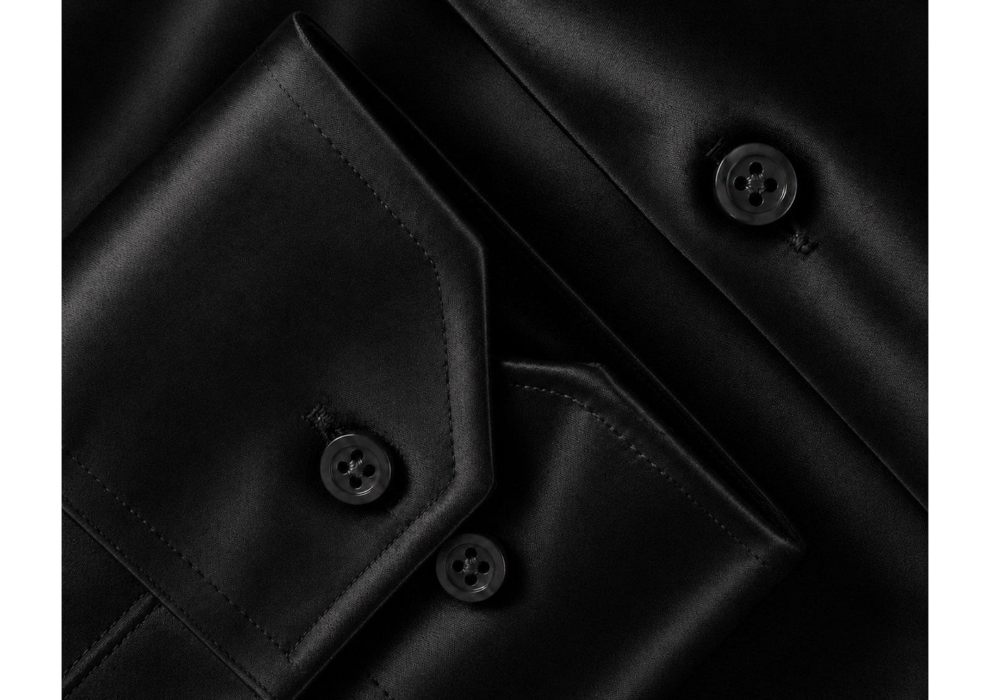 Premium Formal Shirt for Men | 100% Cotton Satin Full Sleeve Shirt | Luxury Office Wear | Party Wear Shirt |-Black