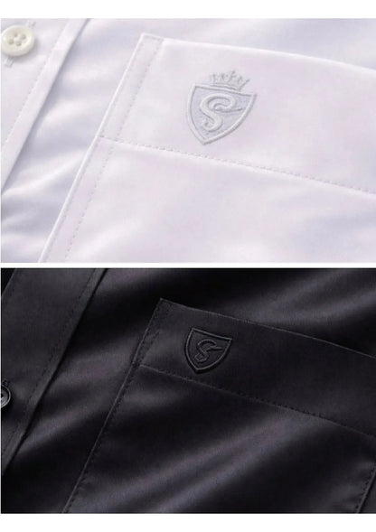 Men’s Solid Cotton Satin Half Sleeve Shirts Combo Pack of 2 – Casual & Office Wear White & Black (Single Pocket)