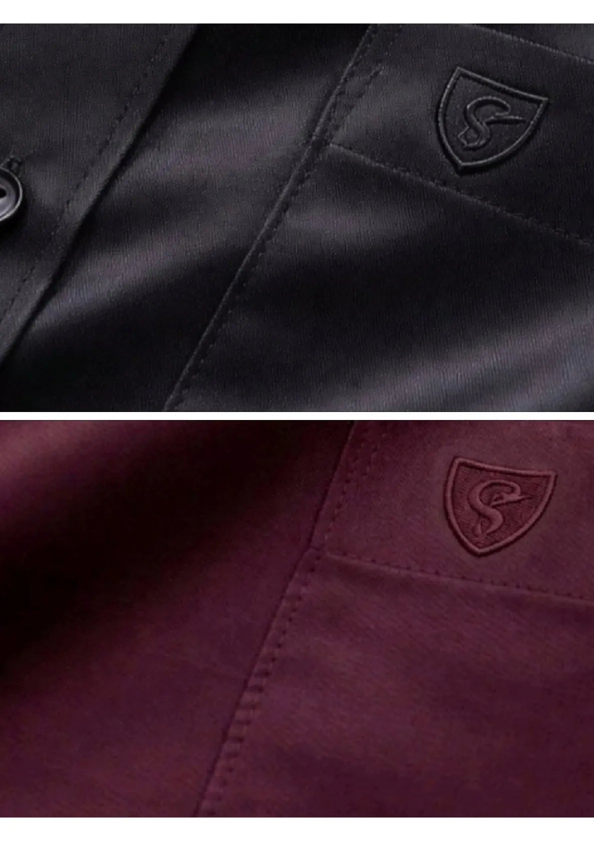 Men’s Solid Cotton Satin Half Sleeve Shirts Combo Pack of 2 – Casual & Office Wear Black & Wine (Single Pocket)