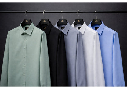 Men's Formal Regular Fit Cotton Full Sleeve Shirt- SKY