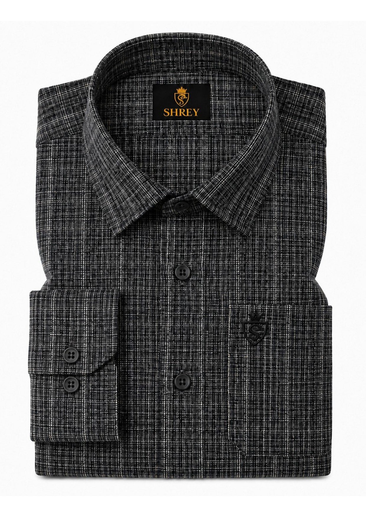 Mens Premium Cotton Check Full Sleeve Shirt Luxury Casual & Smart Formal Wear Shirt
