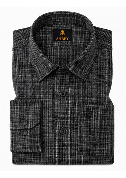 Mens Premium Cotton Check Full Sleeve Shirt Luxury Casual & Smart Formal Wear Shirt