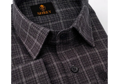 Mens Premium Cotton Check Full Sleeve Shirt Luxury Casual & Smart Formal Wear Shirt