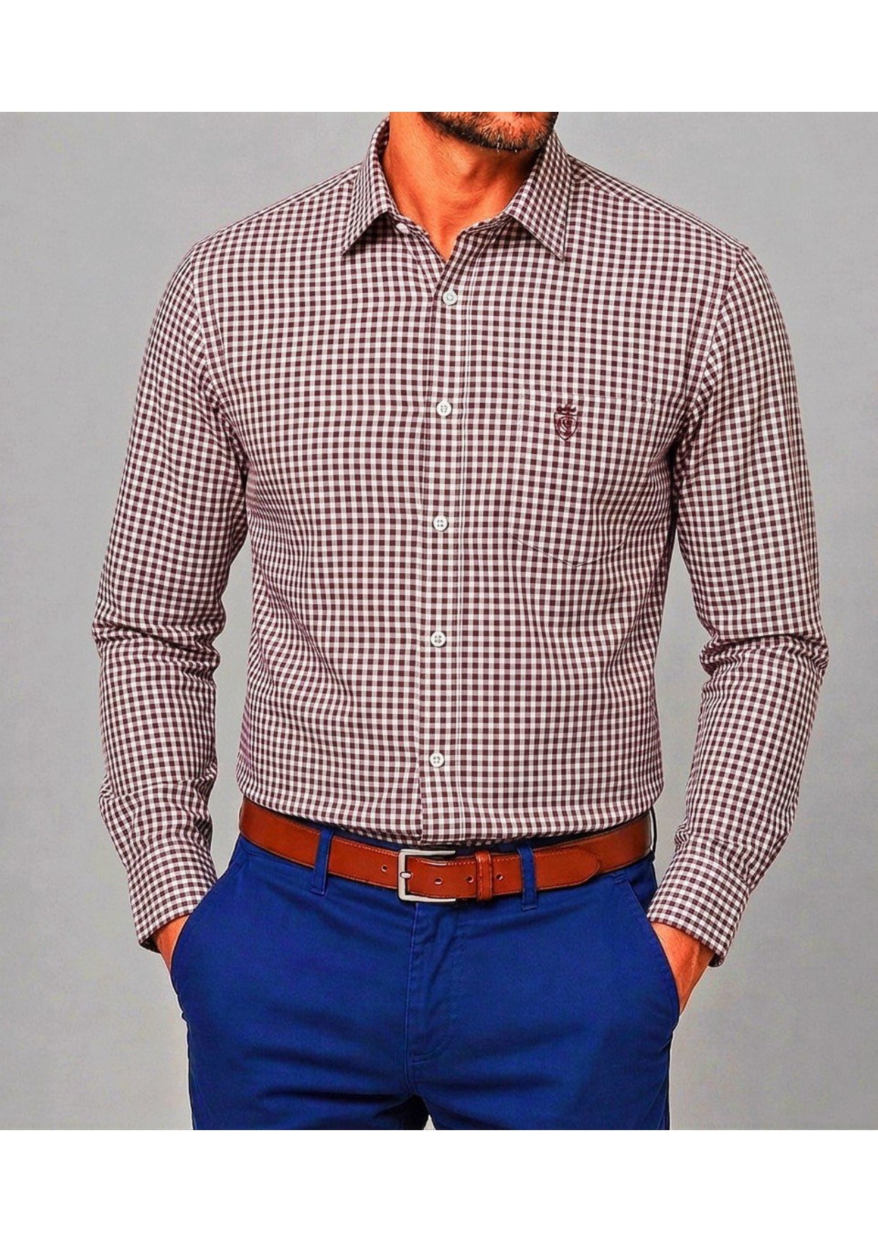Men's Premium Oxford Check Shirt | Full Sleeve Smart Casual Shirt