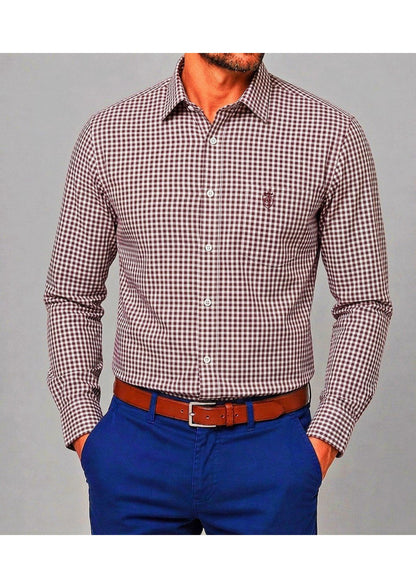 Men's Premium Oxford Check Shirt | Full Sleeve Smart Casual Shirt