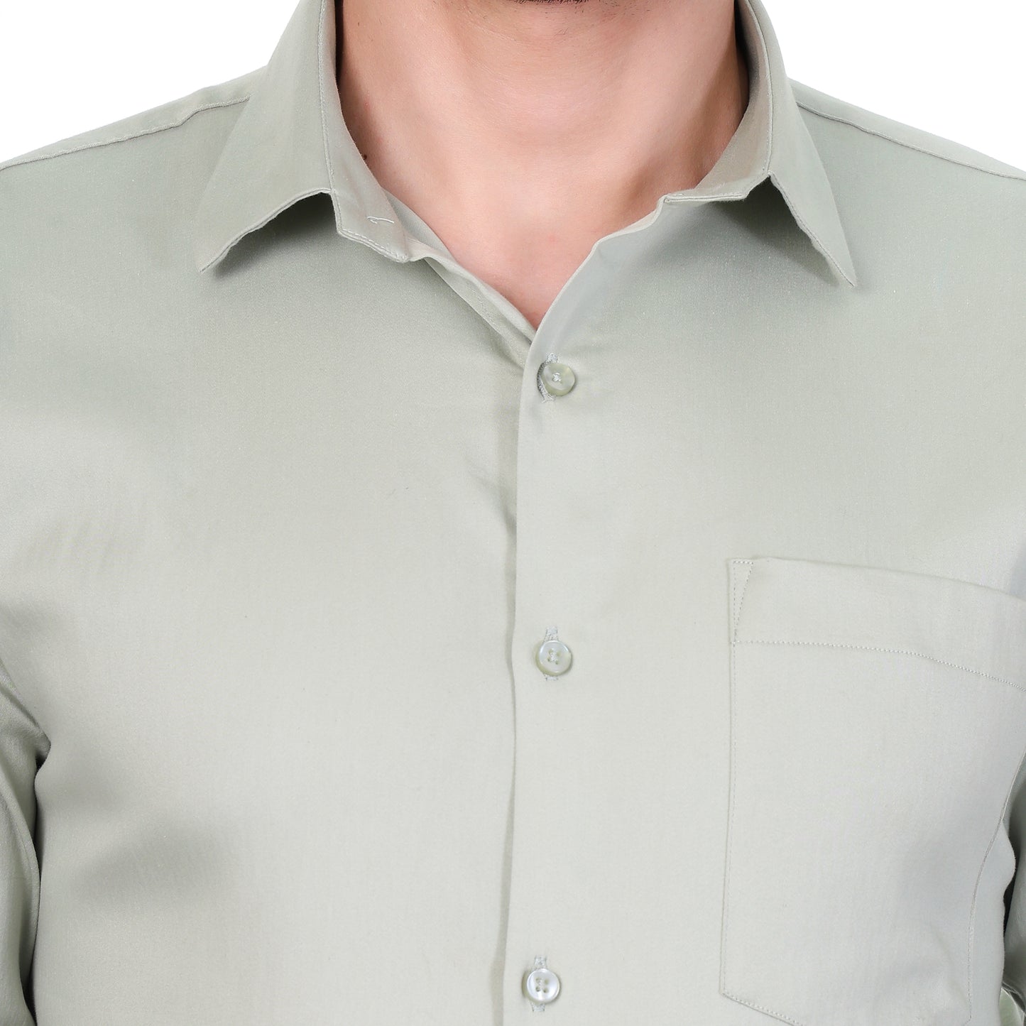 Men's Formal Regular Fit Cotton Full Sleeve Shirt- PISTA GREEN