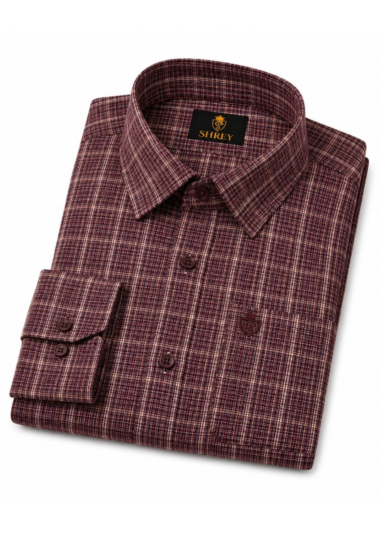 Mens Premium Cotton Check Full Sleeve Shirt Luxury Casual & Smart Formal Wear Shirt