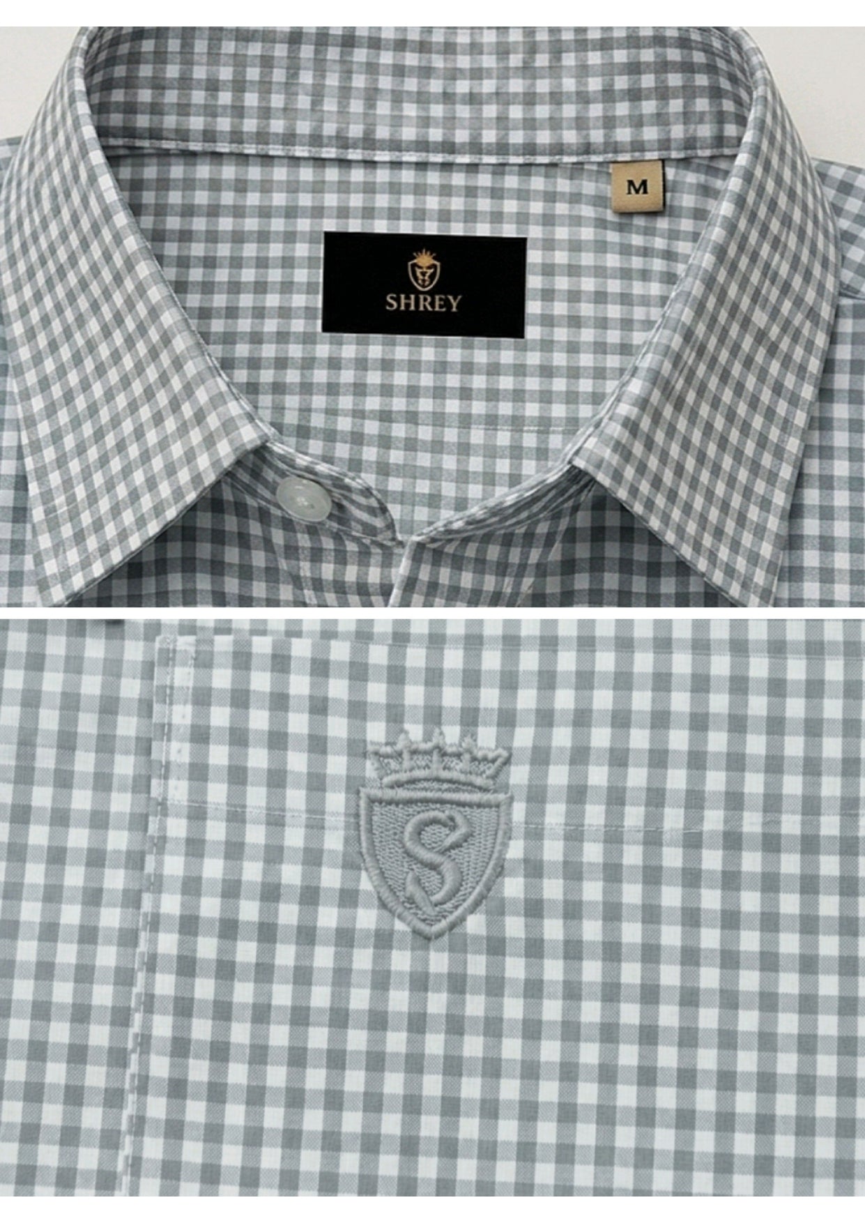 Men's Premium Cotton Mini Check Half Sleeve Formal & Casual Wear Shirt – Regular Fit | Pocket Style | Soft & Breathable Fabric
