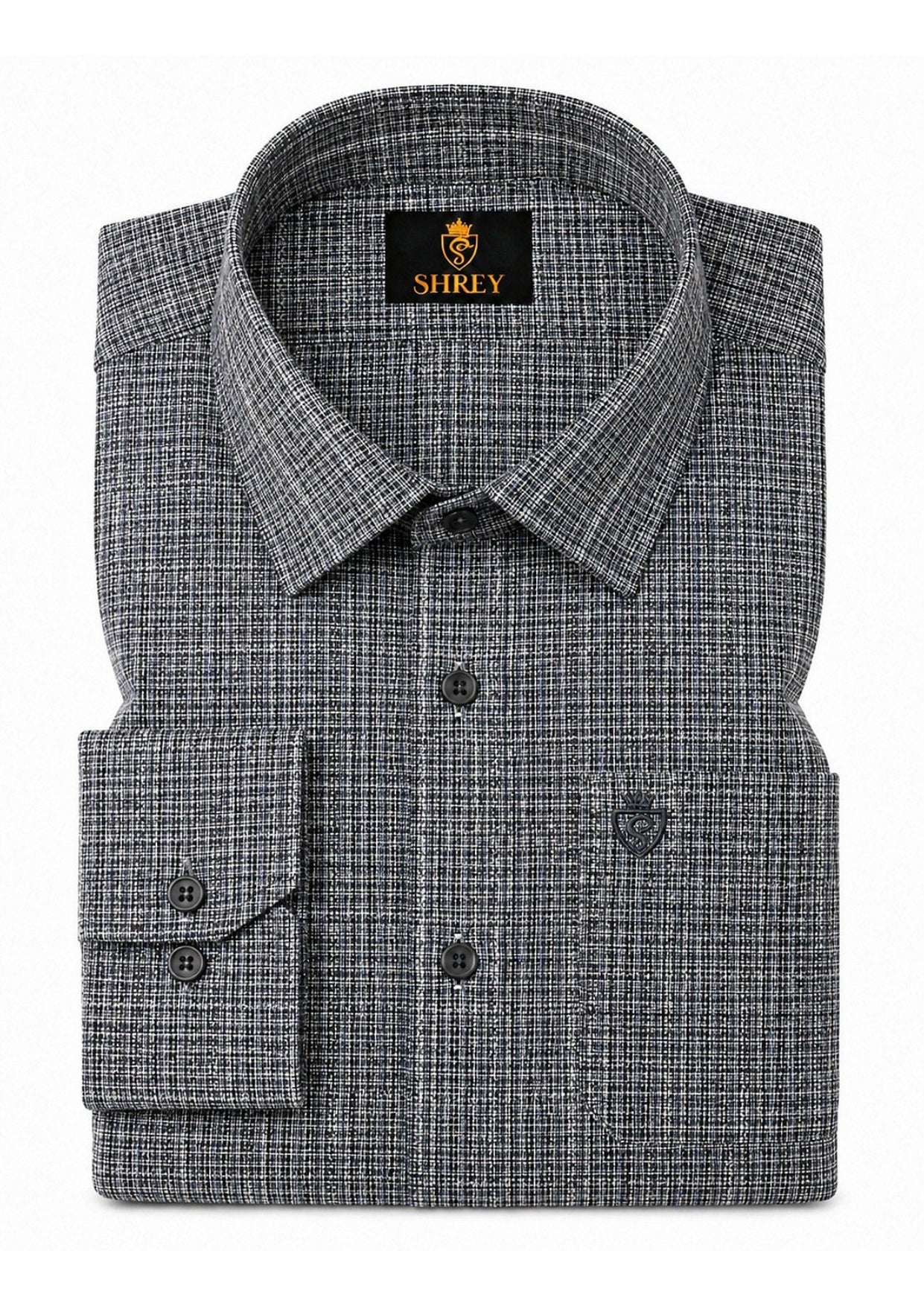 Mens Premium Cotton Check Full Sleeve Shirt Luxury Casual & Smart Formal Wear Shirt
