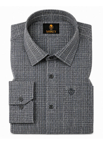 Mens Premium Cotton Check Full Sleeve Shirt Luxury Casual & Smart Formal Wear Shirt
