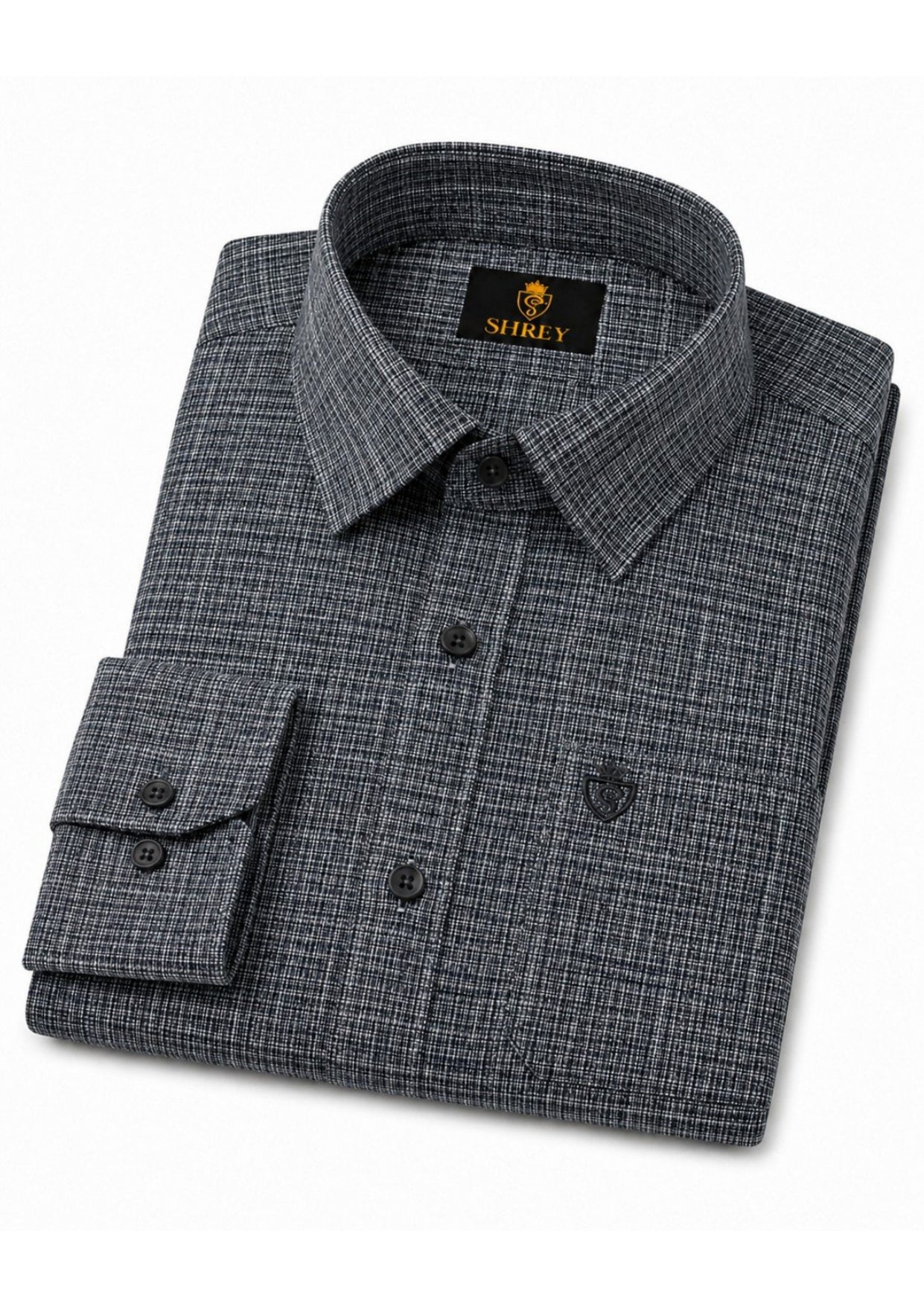 Mens Premium Cotton Check Full Sleeve Shirt Luxury Casual & Smart Formal Wear Shirt