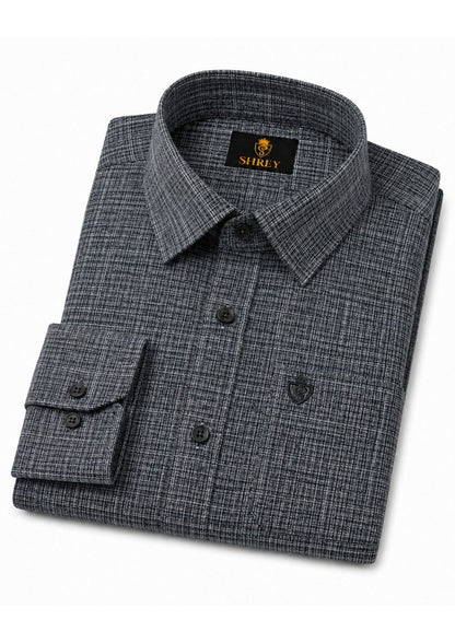 Mens Premium Cotton Check Full Sleeve Shirt Luxury Casual & Smart Formal Wear Shirt