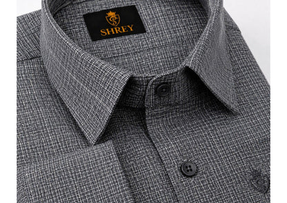 Mens Premium Cotton Check Full Sleeve Shirt Luxury Casual & Smart Formal Wear Shirt