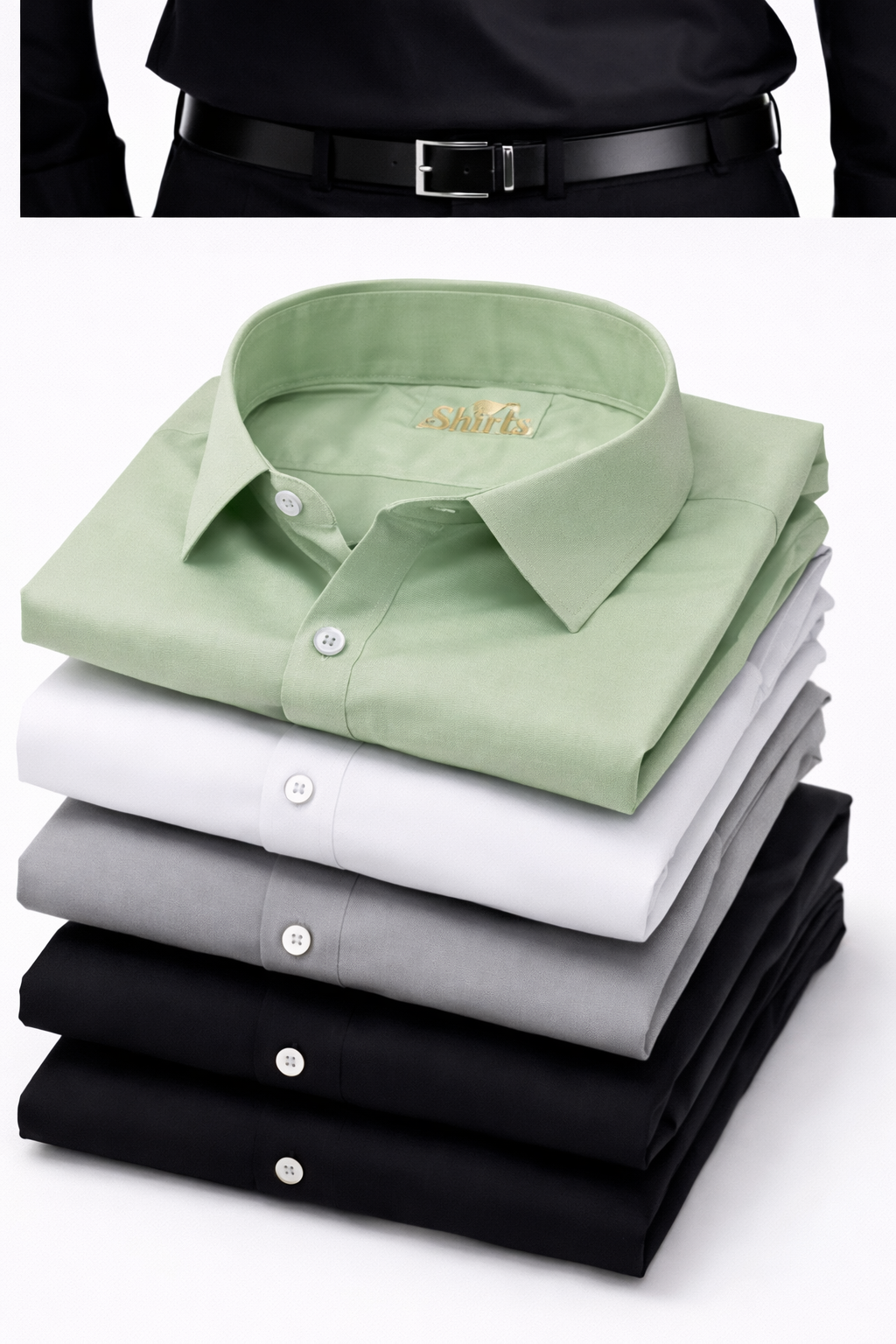 Men's Formal Regular Fit Cotton Full Sleeve Shirt- PISTA GREEN