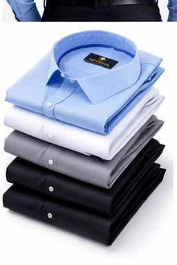 Men's Formal Regular Fit Cotton Full Sleeve Shirt- SKY