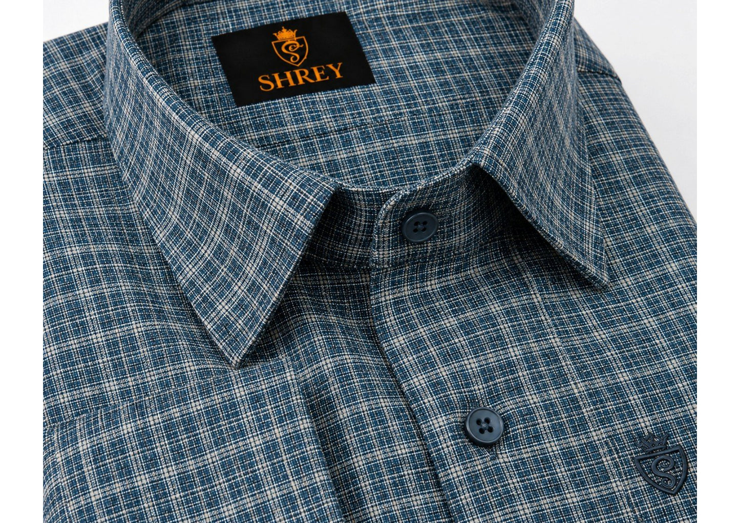 Mens Premium Cotton Check Full Sleeve Shirt Luxury Casual & Smart Formal Wear Shirt