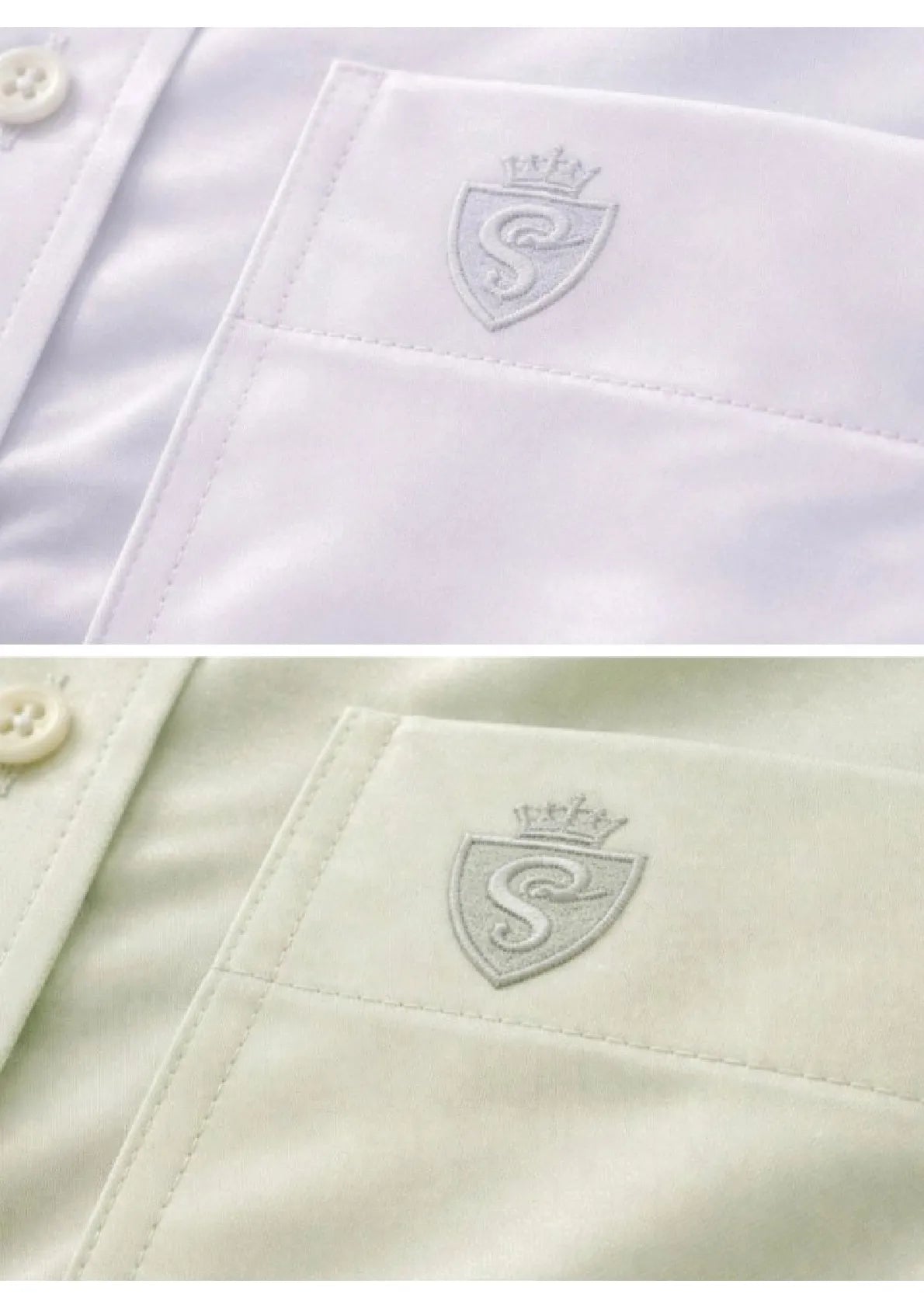 Men’s Solid Cotton Satin Half Sleeve Shirts Combo Pack of 2 – Casual & Office Wear White & Pista Green (Single Pocket)
