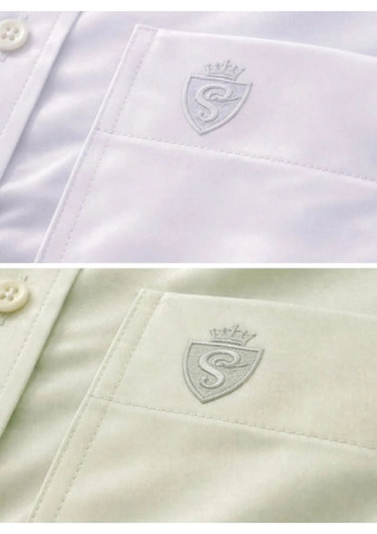 Men’s Solid Cotton Satin Half Sleeve Shirts Combo Pack of 2 – Casual & Office Wear White & Pista Green (Single Pocket)