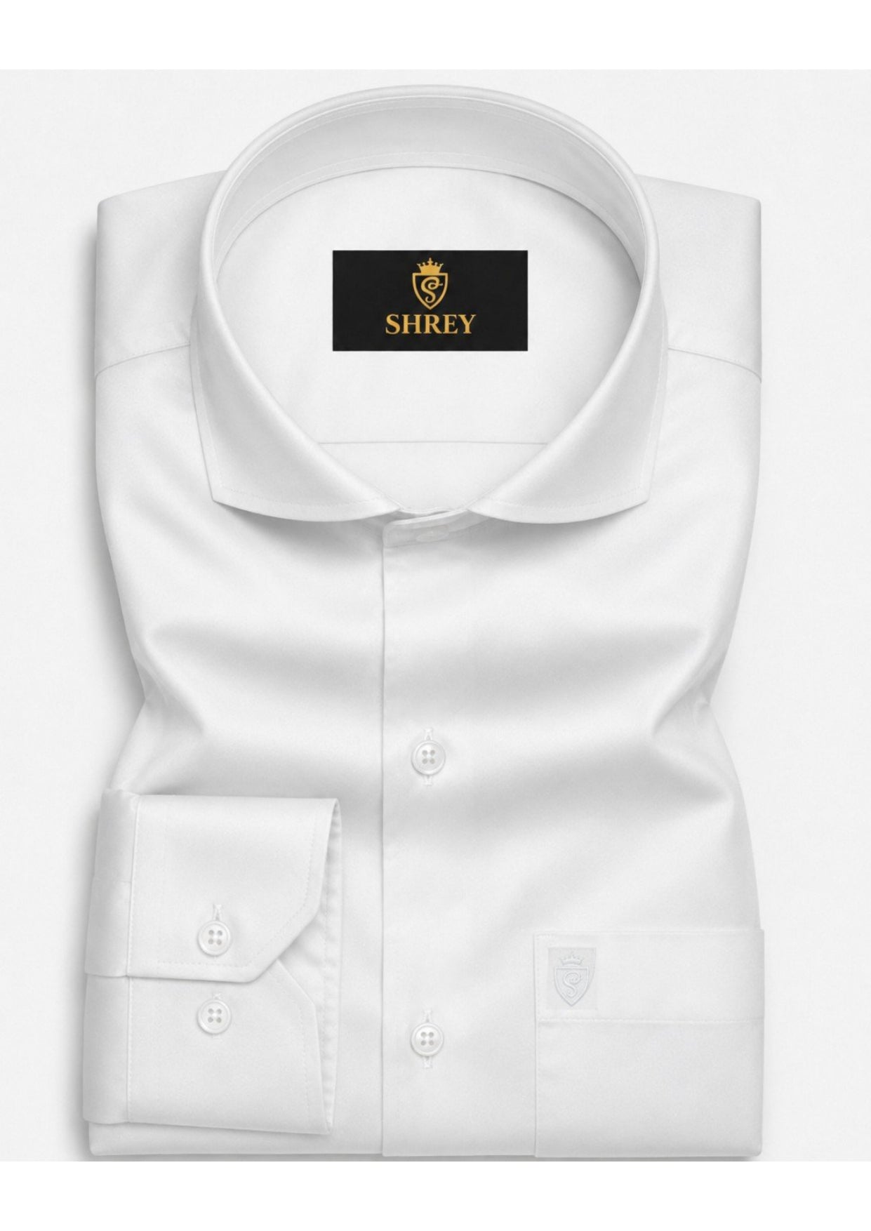 Premium Formal Shirt for Men | 100% Cotton Satin Full Sleeve Shirt | Luxury Office Wear | Party Wear Shirt |-White