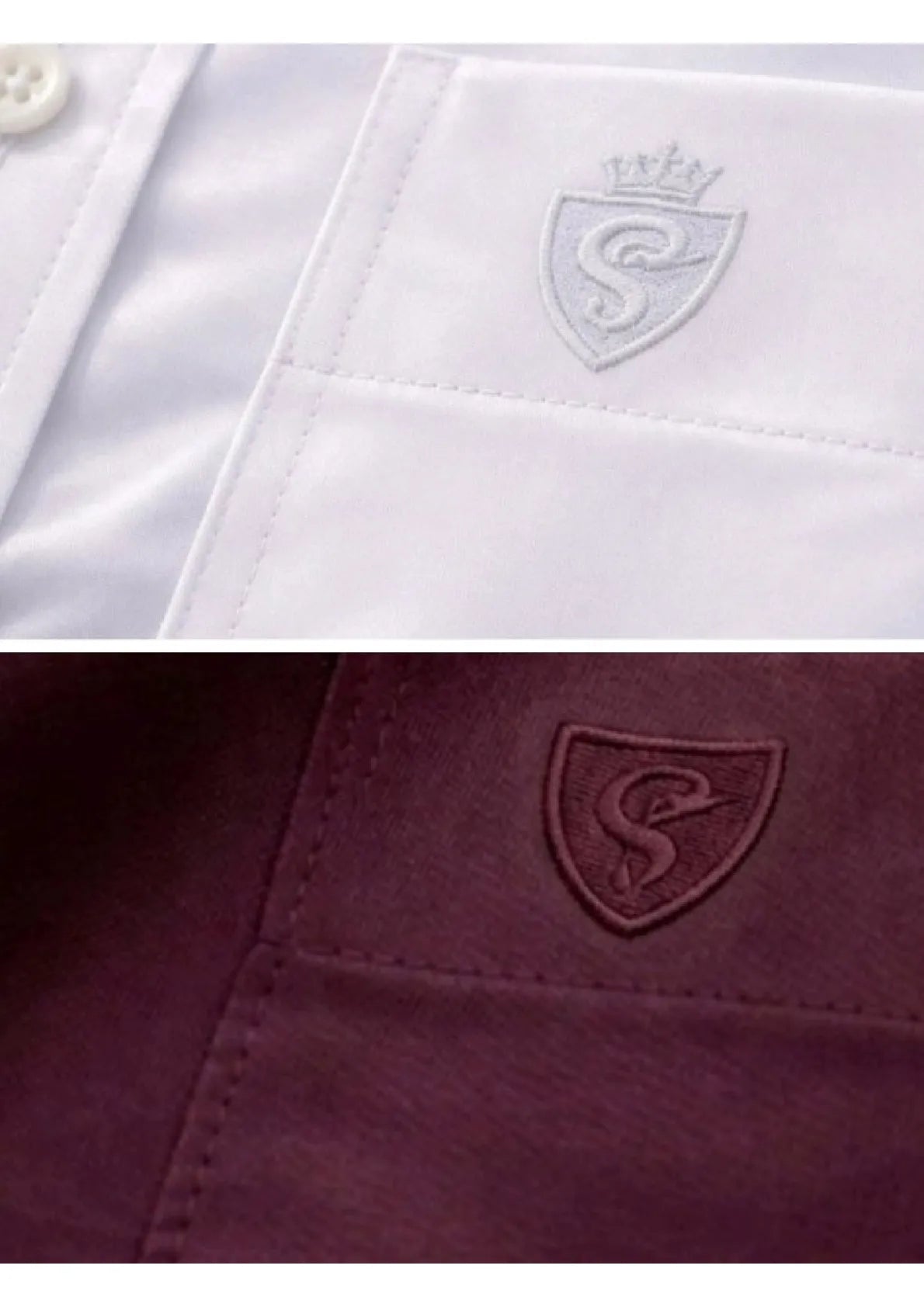 Men’s Solid Cotton Satin Half Sleeve Shirts Combo Pack of 2 – Casual & Office Wear White & Wine (Single Pocket)