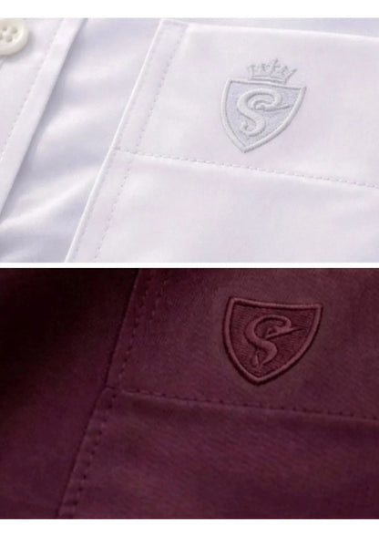 Men’s Solid Cotton Satin Half Sleeve Shirts Combo Pack of 2 – Casual & Office Wear White & Wine (Single Pocket)