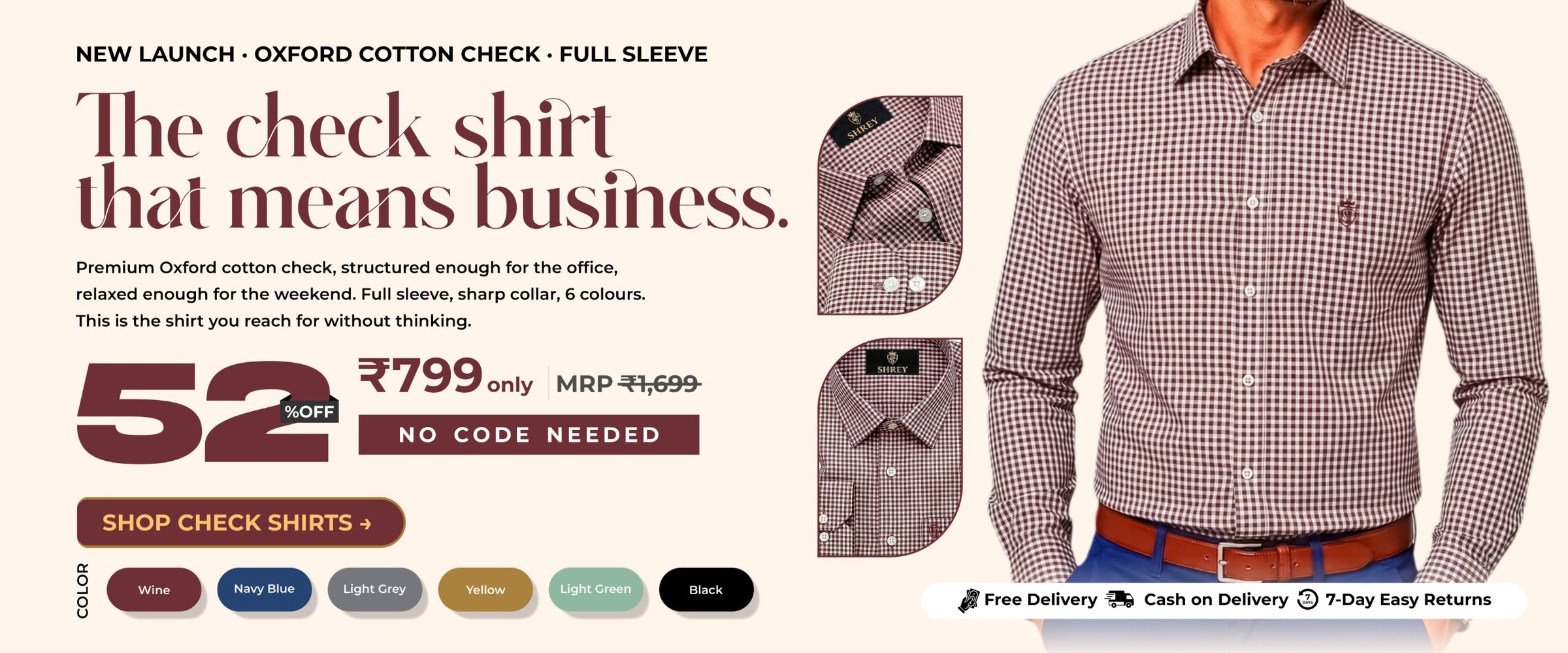 Premium Check Shirts for Men