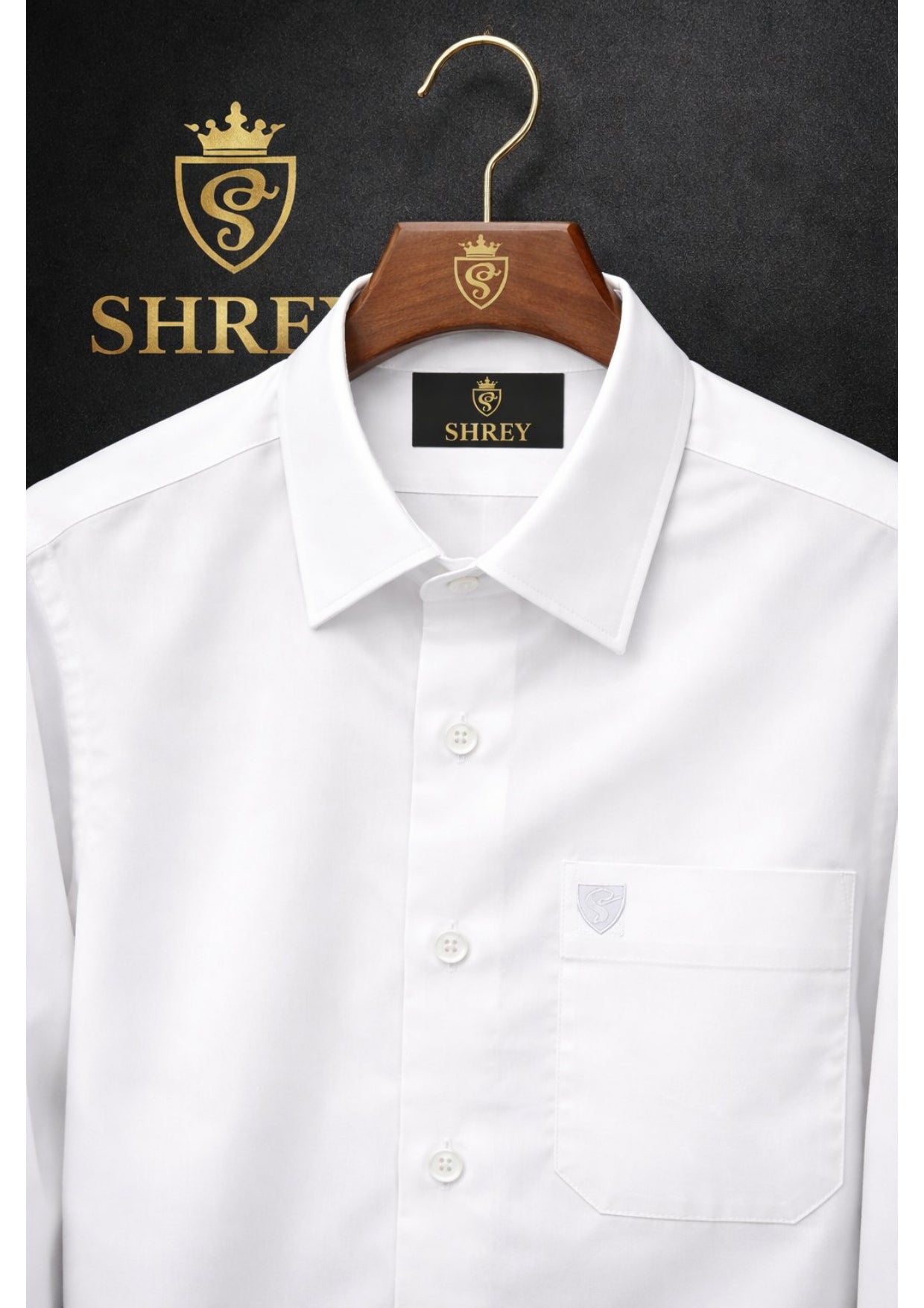 PREMIUM COTTON SATIN FORMAL SHIRT FOR MEN (Single Pocket)-WHITE