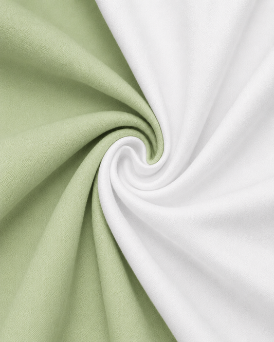 COMBO OF 2 PREMIUM COTTON FORMAL SHIRT, WHITE & PISTA GREEN (SINGLE POCKET)